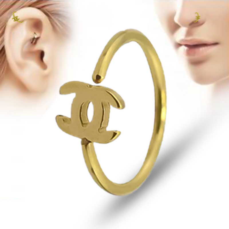 Chanel 316L Surgical Steel Nose Ring-Nose Studs/Nose Hoop-wholesale ASTM  F136 Titanium body jewellry and G23 Titanium Jewelry - Gzn Jewelry Limited